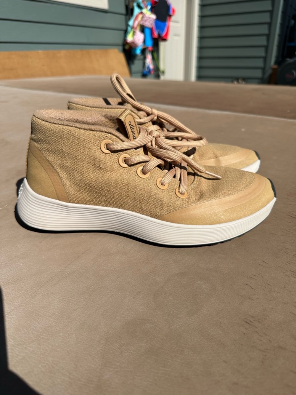 allbirds Beige High-Top Wool Sneakers women’s size 10